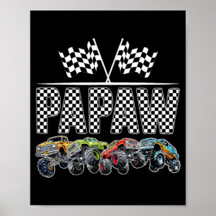 Poster Vovô Caminhão Monstro Retro Família Aniversário Ig