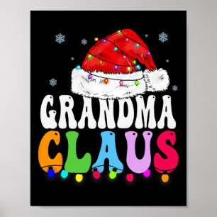 Poster Vovó Claus Engraçado Família Xmas Correspondente V