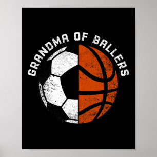Poster Vovó De Ballers Diversão De Futebol Vovó De Basque