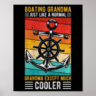Poster Vovó de barco assim como uma avó normal de barco