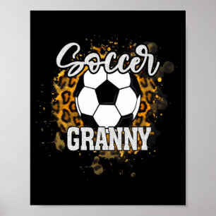 Poster Vovó de Futebol Camiseta Combinando Família Futebo