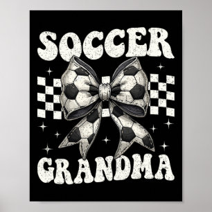 Poster Vovó de Futebol Laço Engraçado Coquete Vovó de Fut