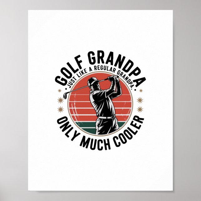 Poster Vovô de Golf Igual a vovô normal (2) (Frente)