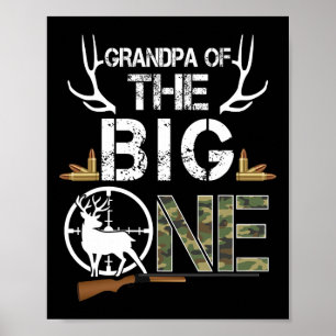 Poster Vovô Do Grande Ca De Caça De Aniversário