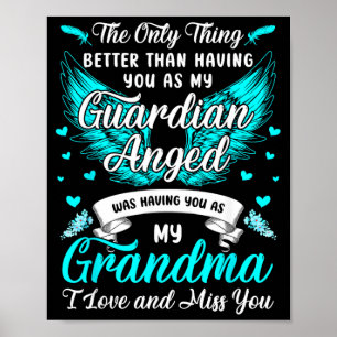 Poster Vovó é Anjo da Guarda Missing Vovó No Céu