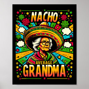 Poster Vovó Nacho Média Presente Engraçado Cinco De Mayo