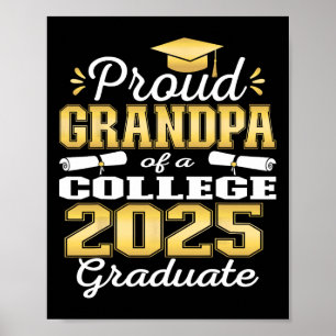 Poster Vovô Orgulhoso Da Família De Formandos Universitár