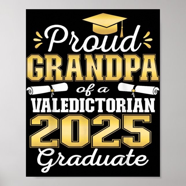 Poster Vovô Orgulhoso De 2025 Formando Valedictoriano 25 (Frente)