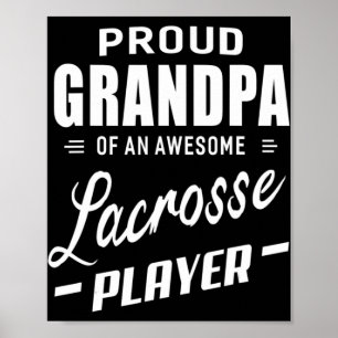 Poster Vovô Orgulhoso De Um Jogador De Lacrosse Incrível