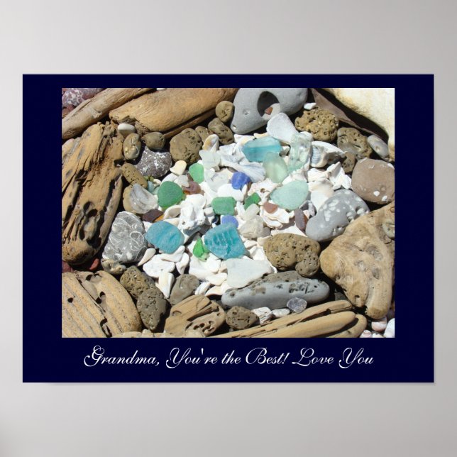 Pôster Vovó, você é a melhor! Amo, você é impressão. (Frente)