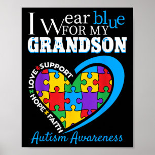 Poster Vovô Vovô, Visto Azul Para Meu Avô Autismo