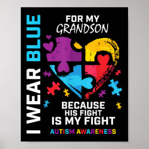 Poster Vovô Vovô, Visto Azul Para Meu Avô Autismo