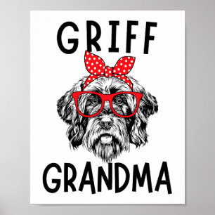 Poster Vovó Wirehaired Apontando Griffon Nana Madre
