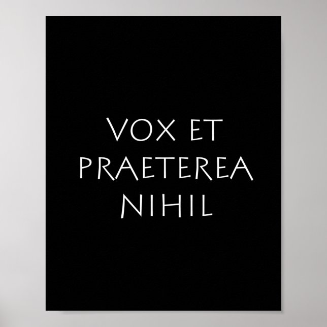 Poster Vox et praeterea nihil (Frente)