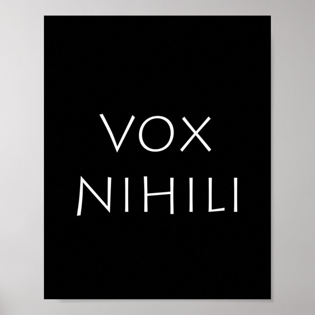 Poster Vox nihili (Frente)