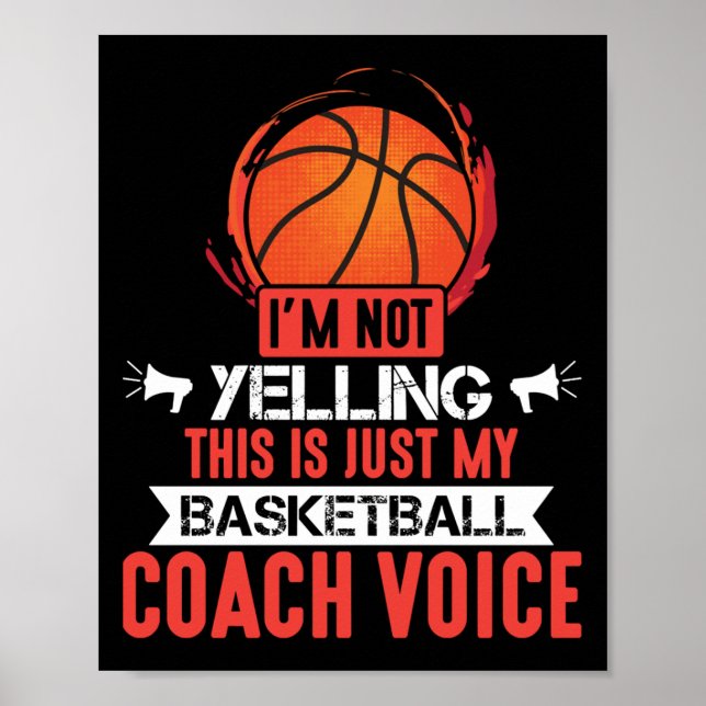 Poster Voz do treinador de basquetebol (Frente)