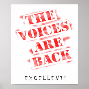 Pôster Vozes são camiseta Engraçada de Volta