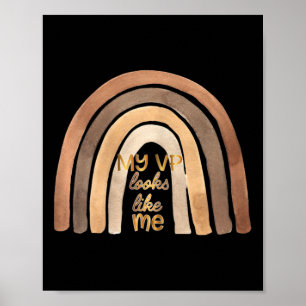 Poster Vp Parece Me Kamala Harris Menina Rainbow