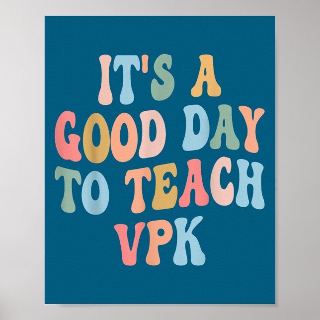 Poster Vpk Teacher Back To School First Day Of Vpk Teache (Frente)