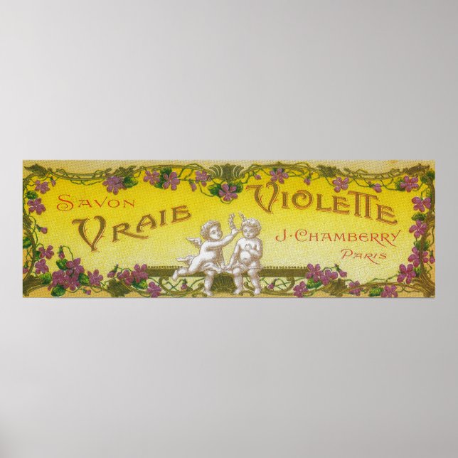 Poster Vraie Violette Soap LabelParis, França (Frente)