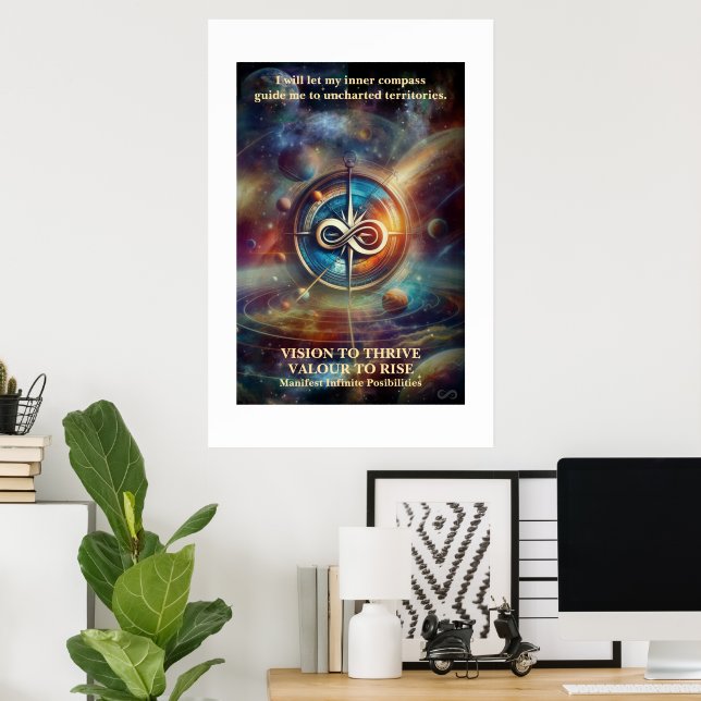 POSTER VTVR-ABSTRACTCOMPASS4A-CARTAZ - CARTAZ (Escritório em casa)
