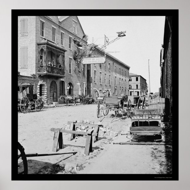 Poster Vulcan Iron Works in Charleston, SC 1865 (Frente)