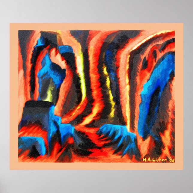 Poster vulcão dentro a (Frente)