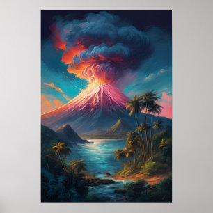 Poster Vulcão Liberado, Erupção Tropical