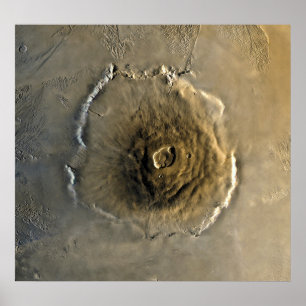 Poster Vulcão Olympus Mons em Marte