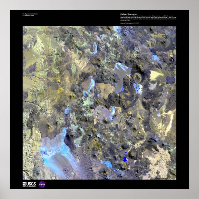 Pôster Vulcões chilenos (Frente)