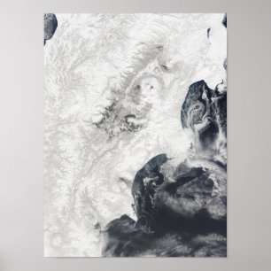 Pôster Vulcões na Península Central de Kamchatka