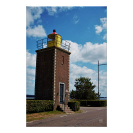 Pôster Vuurtoren voor scheepvaart in Willemstad Nederland