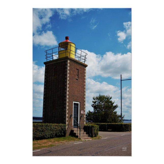 Pôster Vuurtoren voor scheepvaart in Willemstad Nederland (Frente)