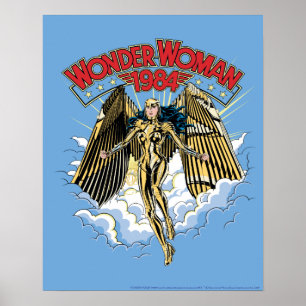 Poster W84  Mulher Maravilha Dourada Retro