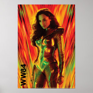 Poster W84 Mulher Maravilha Vermelha Caleidoscópio
