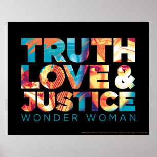 Poster W84   Truth Love & Justice Wonder Cutout