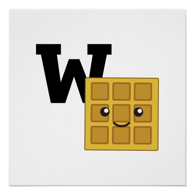 Pôster W é de waffle (Frente)