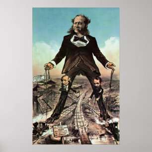 Pôster W.H. Vanderbilt como um "Colósso das Estradas"