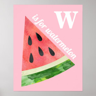 Poster W is for Watermelon