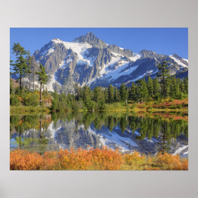 Pôster WA, Área de Recreação Heather Meadows, Mt. (Frente)