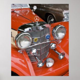 Pôster WA, Seattle, automóvel alemão clássico