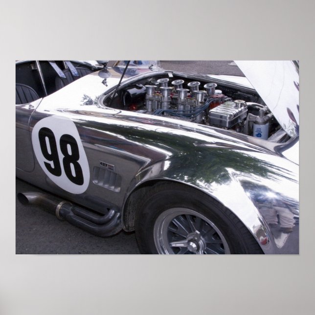 Poster WA, Seattle, automóvel americano clássico. 2 (Frente)