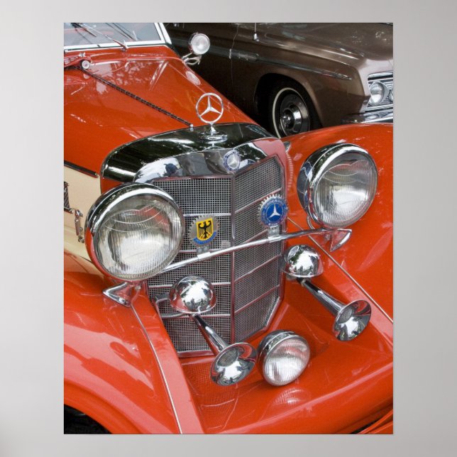 Pôster WA, Seattle, carro alemão clássico. (Frente)