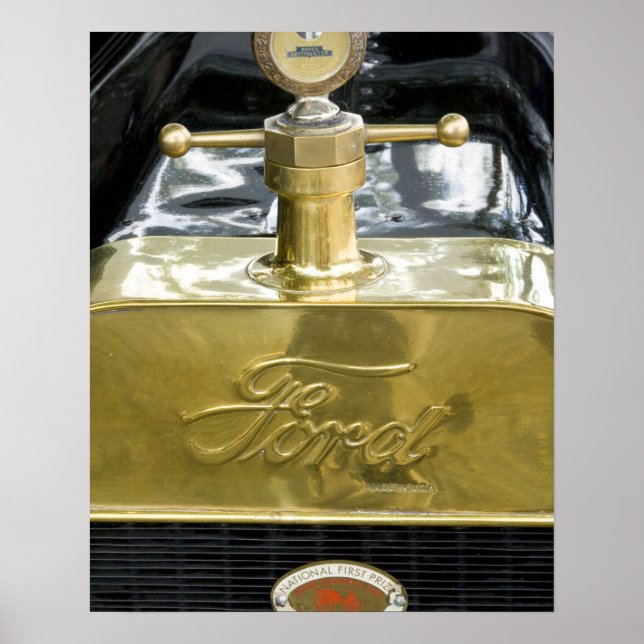 Pôster WA, Seattle, carro americano clássico. (Frente)