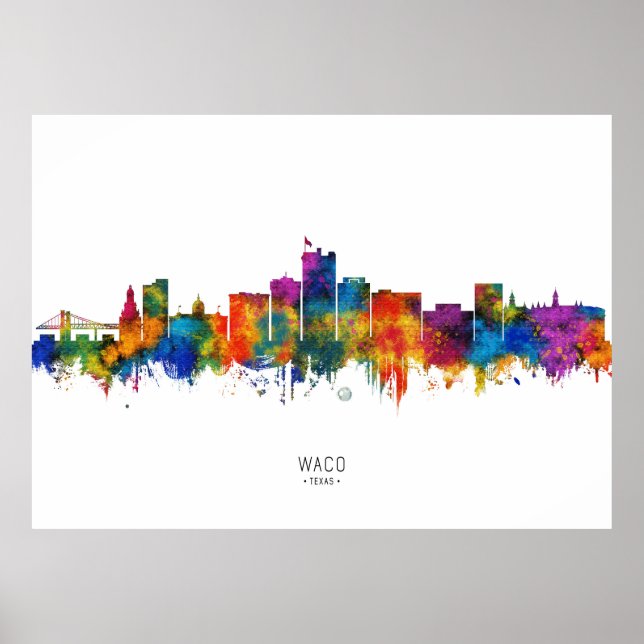 Poster Waco Texas Skyline (Frente)