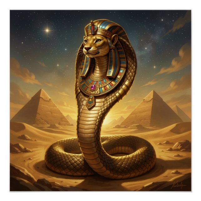 Pôster Wadjet – Egyptian Cobra Goddess (Frente)