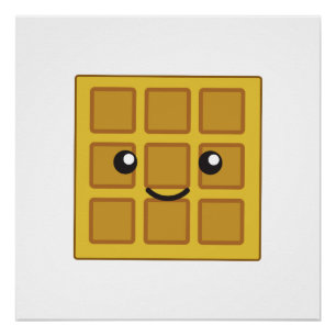 Pôster Waffle Fofo