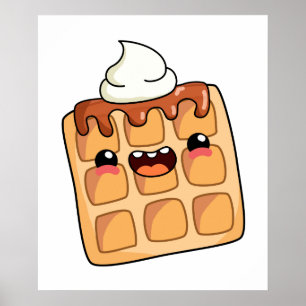 Poster Waffle Kawaii