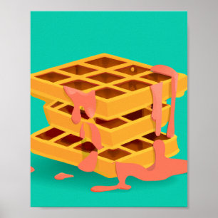 Poster waffles > panquecas