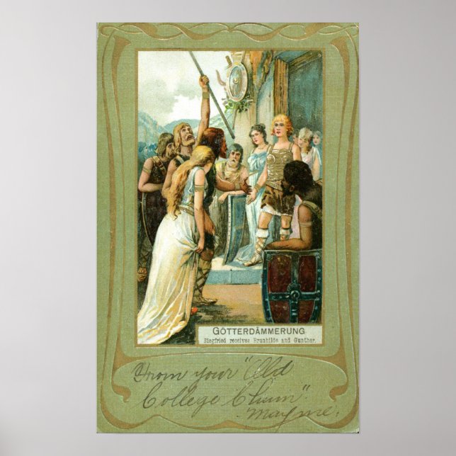 Pôster Wagner, Gotterdammerung 1907 Vintage (Frente)